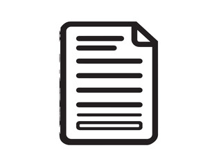 Fototapeta premium Simple document icon for resumes in clean layout