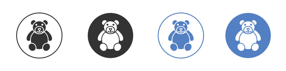 Teddy bear icon. Vector illustration, flat design.