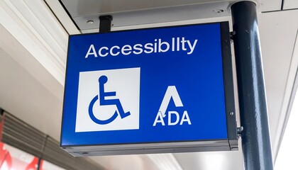 Accessibility sign for disabled persons