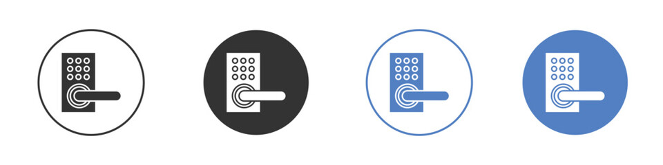 Smart lock icon. Vector illustration, flat design.