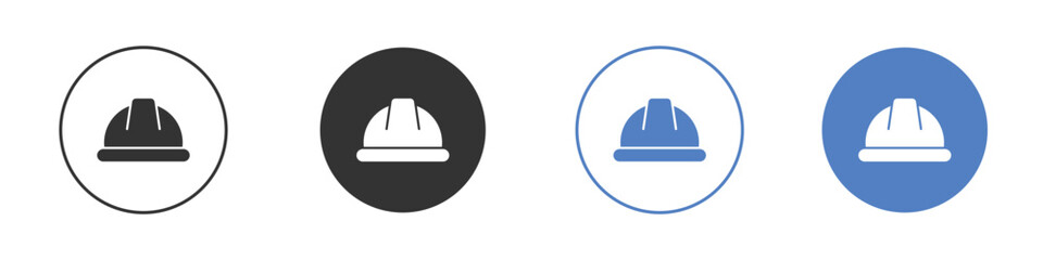 Safety helmet icon. Vector illustration, flat design.