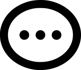 Fototapeta premium circle ellipsis glyph flat vector icon 