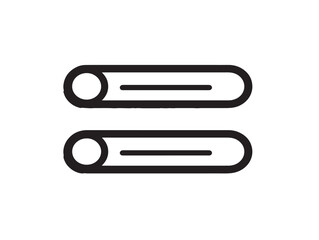Stylish slider controls icon in vector outline