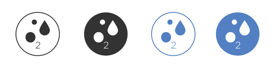Oxygen O2 icon. Vector illustration, flat design.