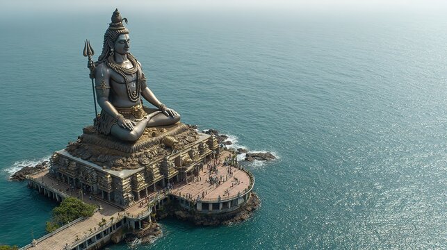 Shiva Statue Murdeshwar Temple View