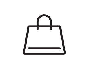 Clean vector shopping bag icon for online retail