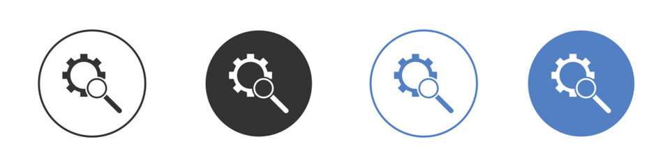 Obraz premium Investigate icon. Vector illustration, flat design.