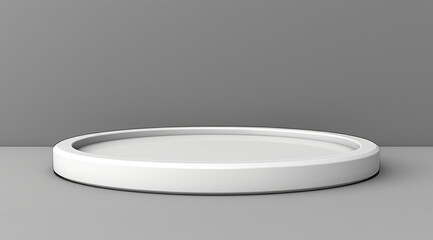 white plate on black background