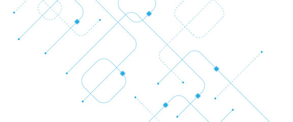 Obraz premium Abstract futuristic technology background. Technology background with crossed lines and dots.
