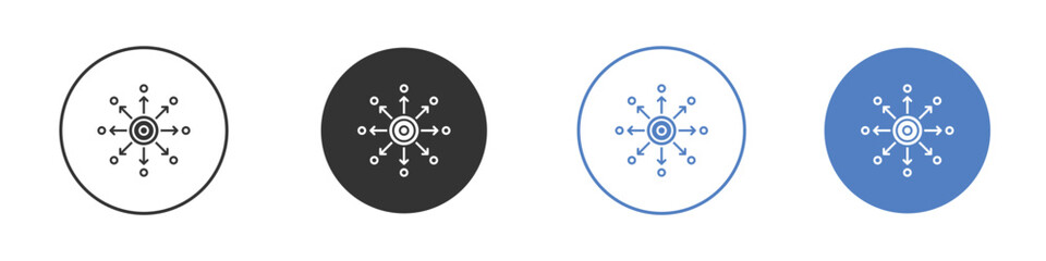Fototapeta premium Decentralized icon. Vector illustration, flat design.