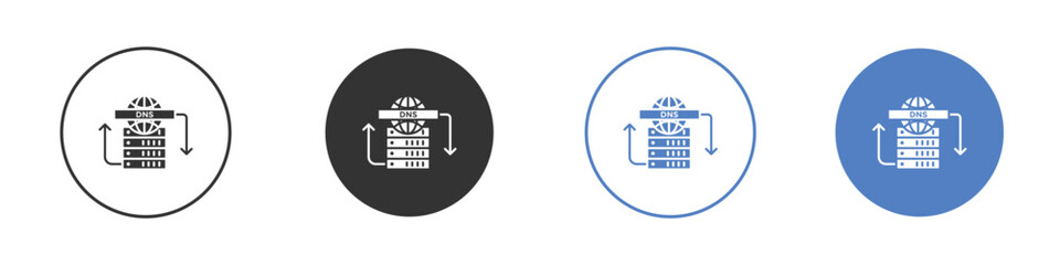 Obraz premium DNS icon. Vector illustration, flat design.