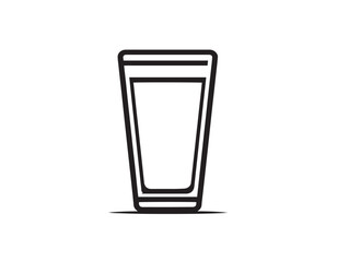 Healthy smoothie glass icon with line art appeal
