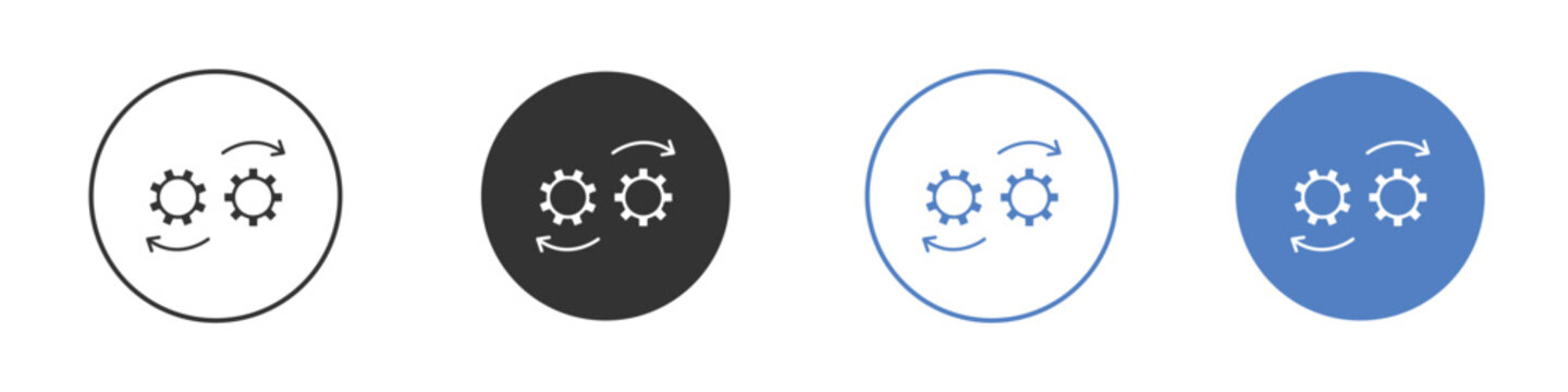 Devops icon. Vector illustration, flat design.