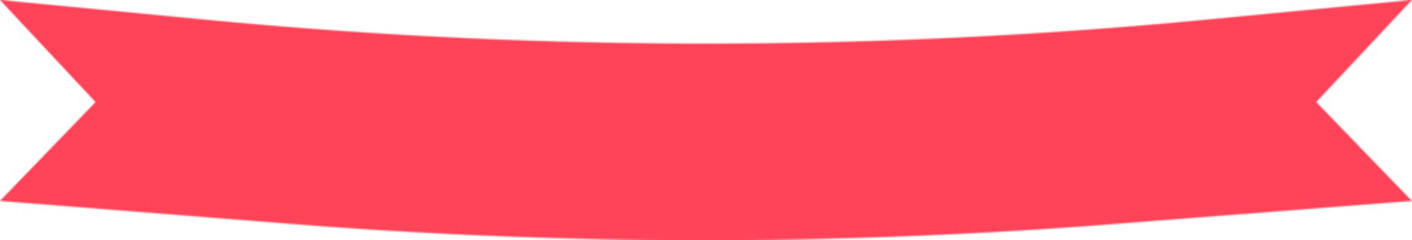 Red ribbon waving elegantly on a white background, perfect for adding a touch of celebration and festivity to any design project or visual communication