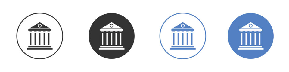 Courthouse icon. Vector illustration, flat design.