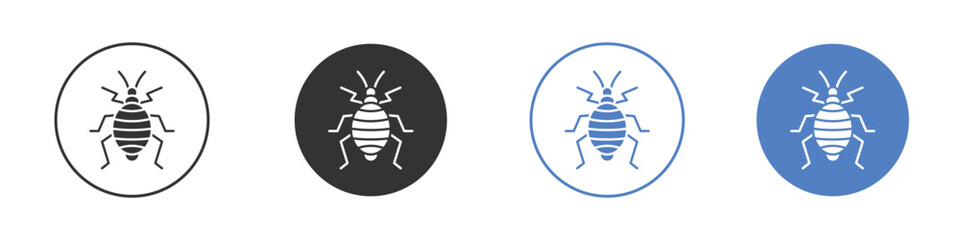 Bedbug icon. Vector illustration, flat design.