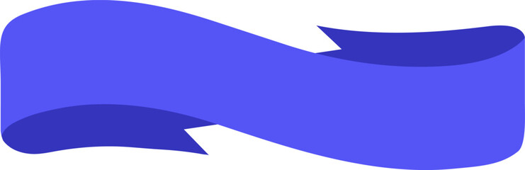 Waving blue ribbon creating an elegant copy space for text against a white background, perfect for enhancing celebratory themes and decorative elements in various events