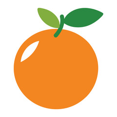 silhouette orange on white background