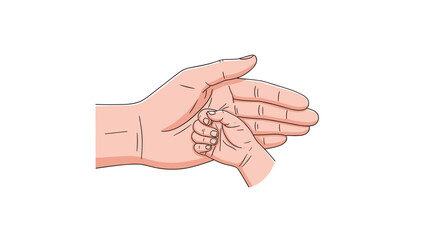 Gentle touch of a parent's hand cradling a baby's tiny fingers with love and care