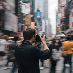 Photographer in Times Square
