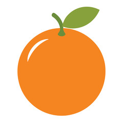 silhouette orange on white background