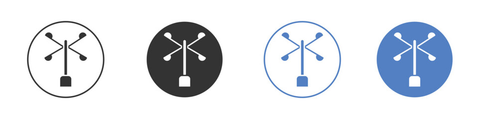 Anemometer icon. Vector illustration, flat design.