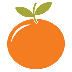 silhouette orange on white background