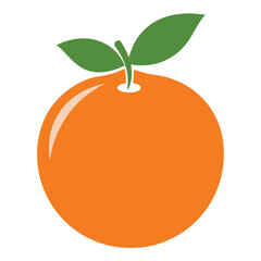 silhouette orange on white background