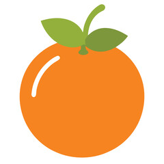 silhouette orange on white background