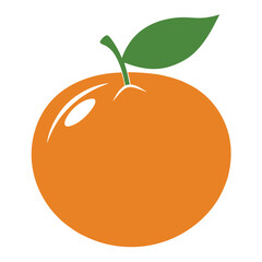 silhouette orange on white background