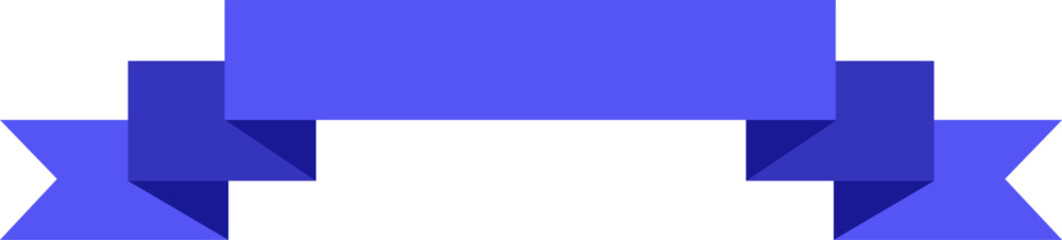 Obraz premium Waving blue ribbon banner featuring star shaped edges, perfect for celebrating achievements, awards, and success, adding a festive touch to any decoration or event