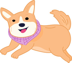Corgi in Sunglasses – Cute Cartoon Fashion Dog Vector