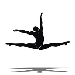 Fototapeta premium Silhouette icon vector set of gym and fitness elements in modern minimal style, featuring workout poses, dumbbells, bodybuilding, weightlifting, and exercise equipment for health and sports designs