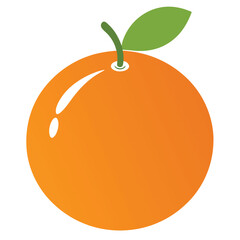 silhouette orange on white background