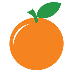 silhouette orange on white background