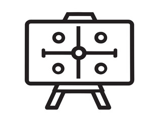 Modern planning strategy board with sleek lines