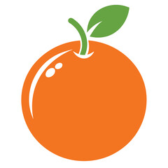 silhouette orange on white background