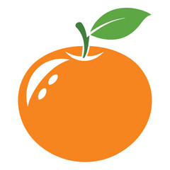 silhouette orange on white background