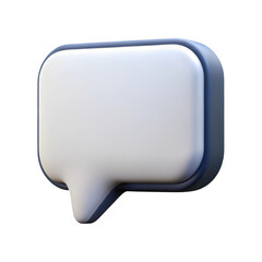 3d speech bubble isolated on transparent background