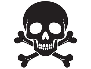 FUNNY HUMAN SKULL SILHOUETTE