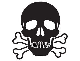 FUNNY HUMAN SKULL SILHOUETTE