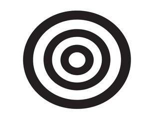 Minimal target symbol icon in line art style