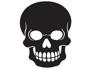 FUNNY HUMAN SKULL SILHOUETTE