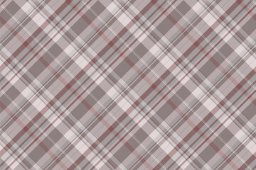 Copy space seamless plaid texture, japanese check fabric background. Father tartan textile vector pattern in pastel and grey colors.
