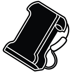 silhouette Phone scam on white background