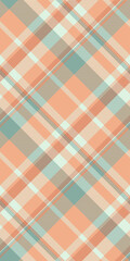 Elegant pastel plaid pattern in peach, teal, and taupe.  Perfect for textile design, website backgrounds, or stationery.