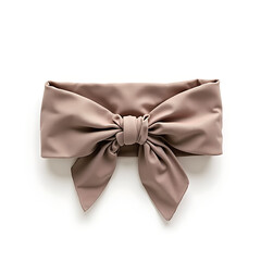 Neatly folded traditional obi belt with wide fabric and bow design  