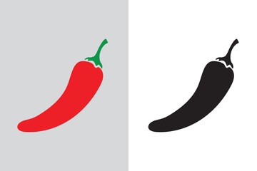 red hot chili pepper icon vector art illustration, hot paprika icon vector