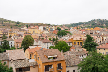 Stunning view of Brihuega showcasing traditional architecture and hillside landscape in...