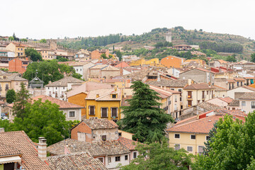Exploring the charming architecture and vibrant colors of Brihuega, a historic town in Castilla-La...
